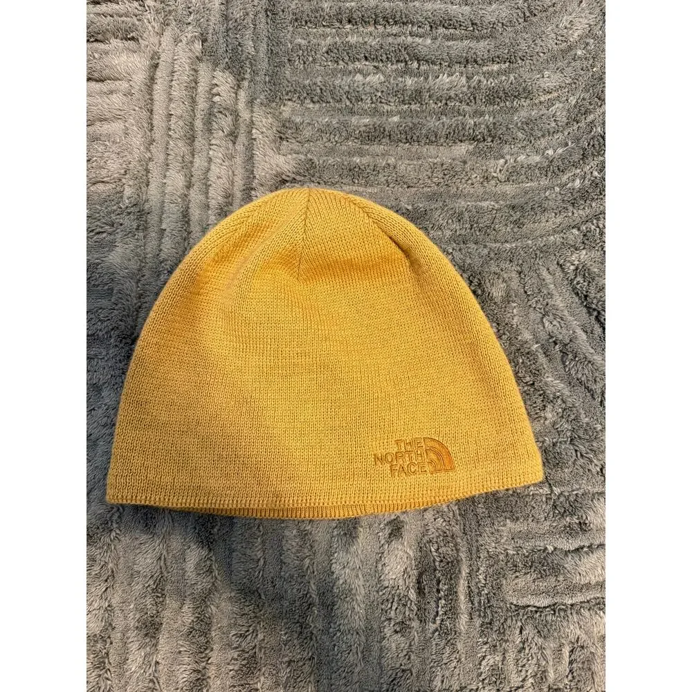 The North Face | Mustard Yellow Knit Wool Blend Beanie Outdoors Hiking Winter